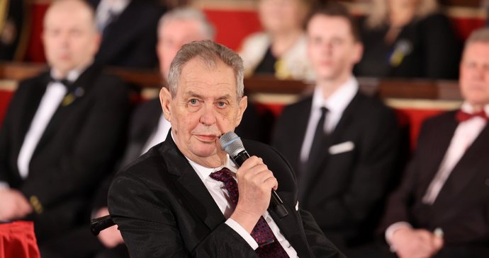 Předávání státních vyznamenání 2022: Miloš Zeman