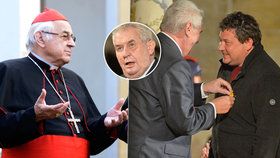 Kardinál Vlk se opřel do Zemana: „Kšeftuje s vyznamenáními“