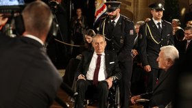 Miloš Zeman při předávání státních vyznamenání 2022 (28.10.2022)