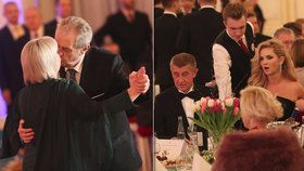 Zeman na plesu: Monika Babišová ho odmítla, tančil s Ivanou. A hostům zazpíval.