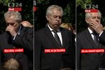 Miloš Zeman měl před projevem v Terezíně problémy s horkem, nakonec ale projev zvládnul bez problémů