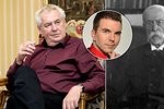 Miloš Zeman se nechá vyzpovídat Bleskem v pracovně Tomáše Garrigue Masaryka.