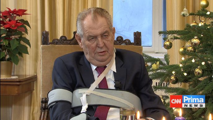 Prezident Miloš Zeman v Partii televize Prima.