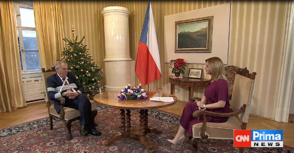 Prezident Miloš Zeman v Partii televize Prima