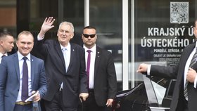 Prezident Miloš Zeman během návštěvy Ústeckého kraje