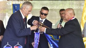 Prezident Miloš Zeman během návštěvy Ústeckého kraje