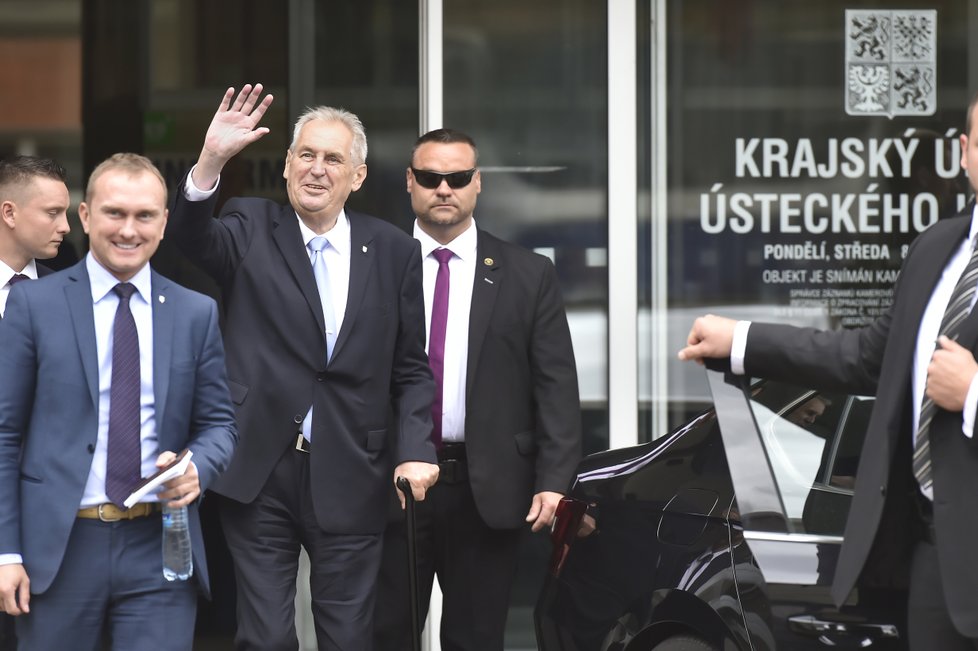 Prezident Miloš Zeman během návštěvy Ústeckého kraje