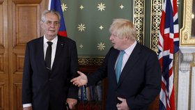 Miloš Zeman se v Londýně setkal s britským ministrem zahraničí Borisem Johnsonem.