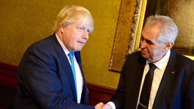 Miloš Zeman se v Londýně setkal s britským ministrem zahraničí Borisem Johnsonem.