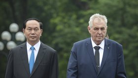 S prezidentem Tran Dai Quangem se na státní návštěvě Vietnamu setkal v roce 2017 jeho český protějšek Miloš Zeman