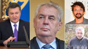 Celebrity žádají Zemana, aby odmítl návštěvu Janukovyče