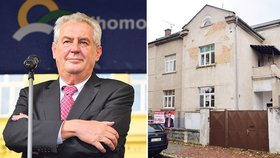 Dům, kde Miloš Zeman vyrůstal, je na prodej