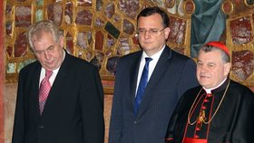 Zemanovy výrazy při slavnostním ceremoniálu přenosu korunovačních klenotů pobavily i ve světě