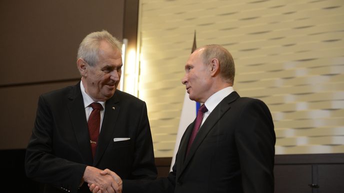 Miloš Zeman  se svým ruským protějškem Vladimirem Putinem.