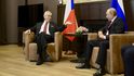 Miloš Zeman se v Soči setkal se svým ruským protějškem Vladimirem Putinem.