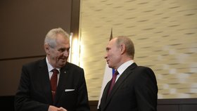 Zeman s ruským prezidentem Putinem