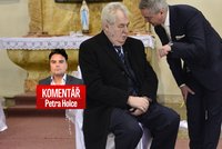 Komentář: Zemanův nedůstojný konec se přiblížil. Může za něj jeho vlastní parta