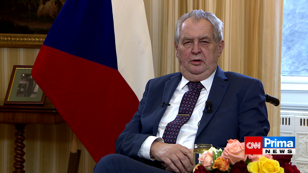 Prezident Miloš Zeman vystoupil s projevem k Vrběticím (25.4.2021)