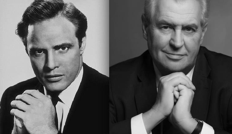 Miloš Zeman jako legendární herec z Kmotra Marlon Brando?