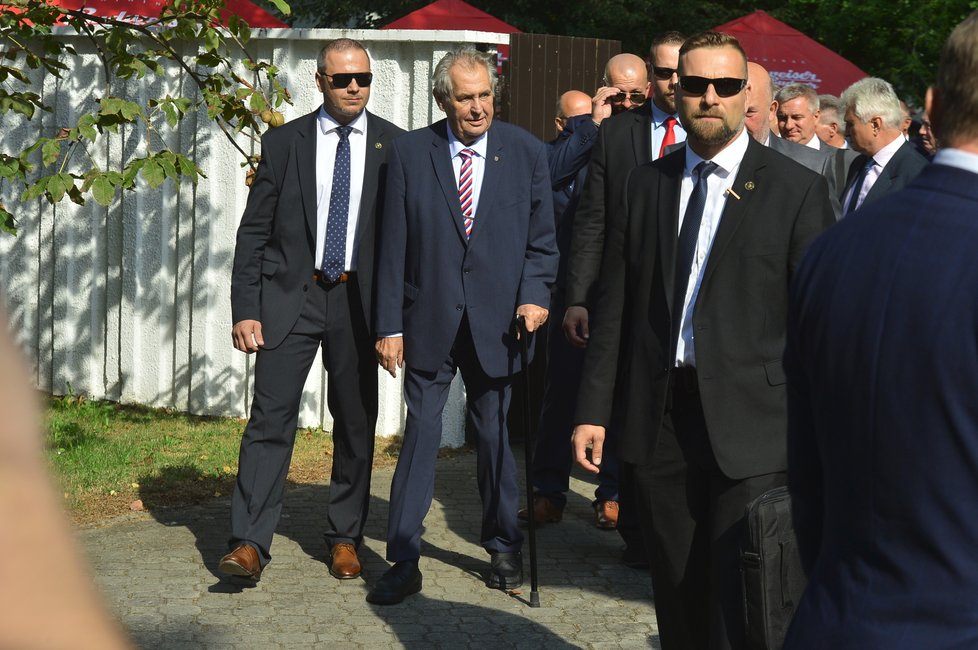 Miloš Zeman vystoupil na Zemi živitelce (23.8.2018)