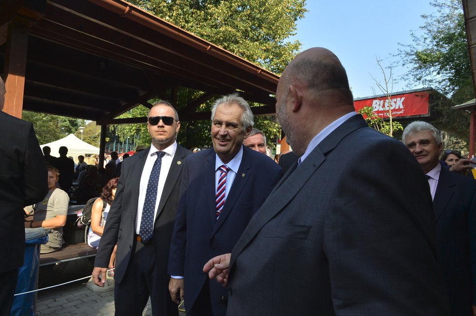 Miloš Zeman vystoupil na Zemi živitelce (23.8.2018)