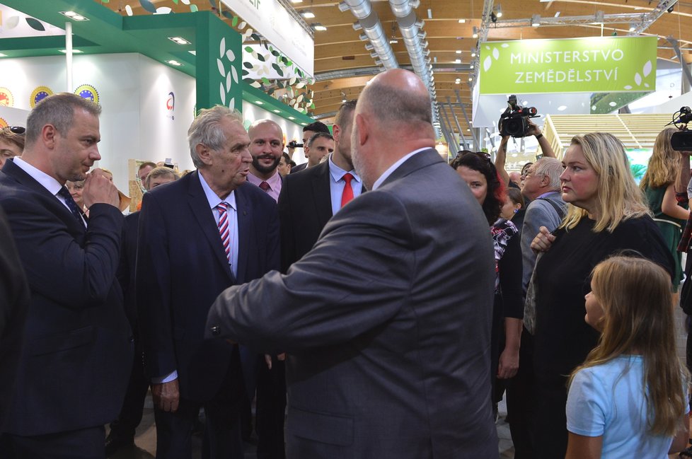 Miloš Zeman navštívil Zemi živitelku (23.8.2018).