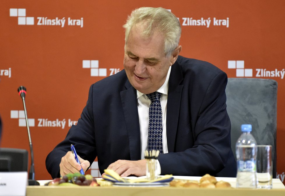 Prezident Miloš Zeman na návštěvě Zlínského kraje (4. 10. 2016)