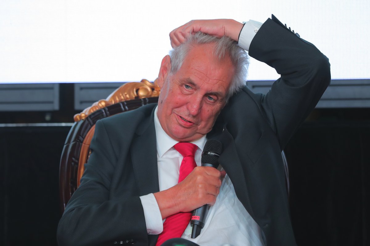 Prezident Miloš Zeman na Žofínském fóru (23.5 2018)