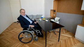 Exprezident Miloš Zeman ve své kanceláři v Dejvicích