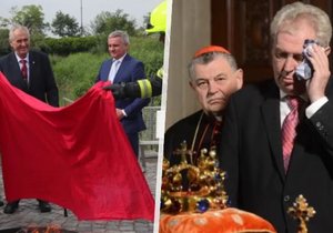 Končící prezident Miloš Zeman má na kontě řadu trapasů.