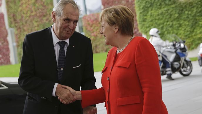 Miloš Zeman a Angela Merkelová