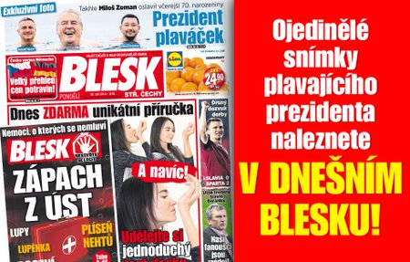 Ojedinělé snímky Miloše Zemana naleznete v dnešním Blesku!