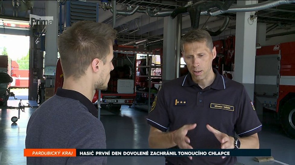 Miloslav Vašák říká, že by se takto zachoval každý hasič.