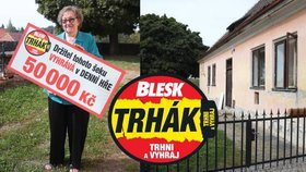 Miloslava Jonášová (76) z Čáslavi vyhrála 50 tisíc Kč v Trháku Blesku.