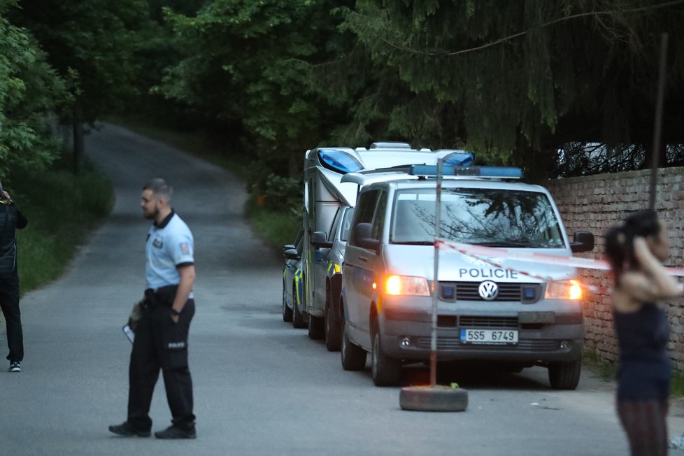 Policie u incidentu v Milovicích.