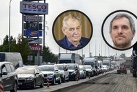 Zeman vyzval Hřiba k rezignaci kvůli dopravnímu kolapsu v Praze. Jen předvolební kampaň, reagoval primátor