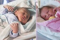 Jiřík a Terezka, první miminka roku na jihu Moravy: Svou slávu sladce prospala