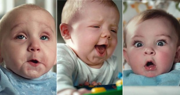 Kamera zachytila miminka, když si nadělala do plenek. Jejich výrazy jsou k nezaplacení.