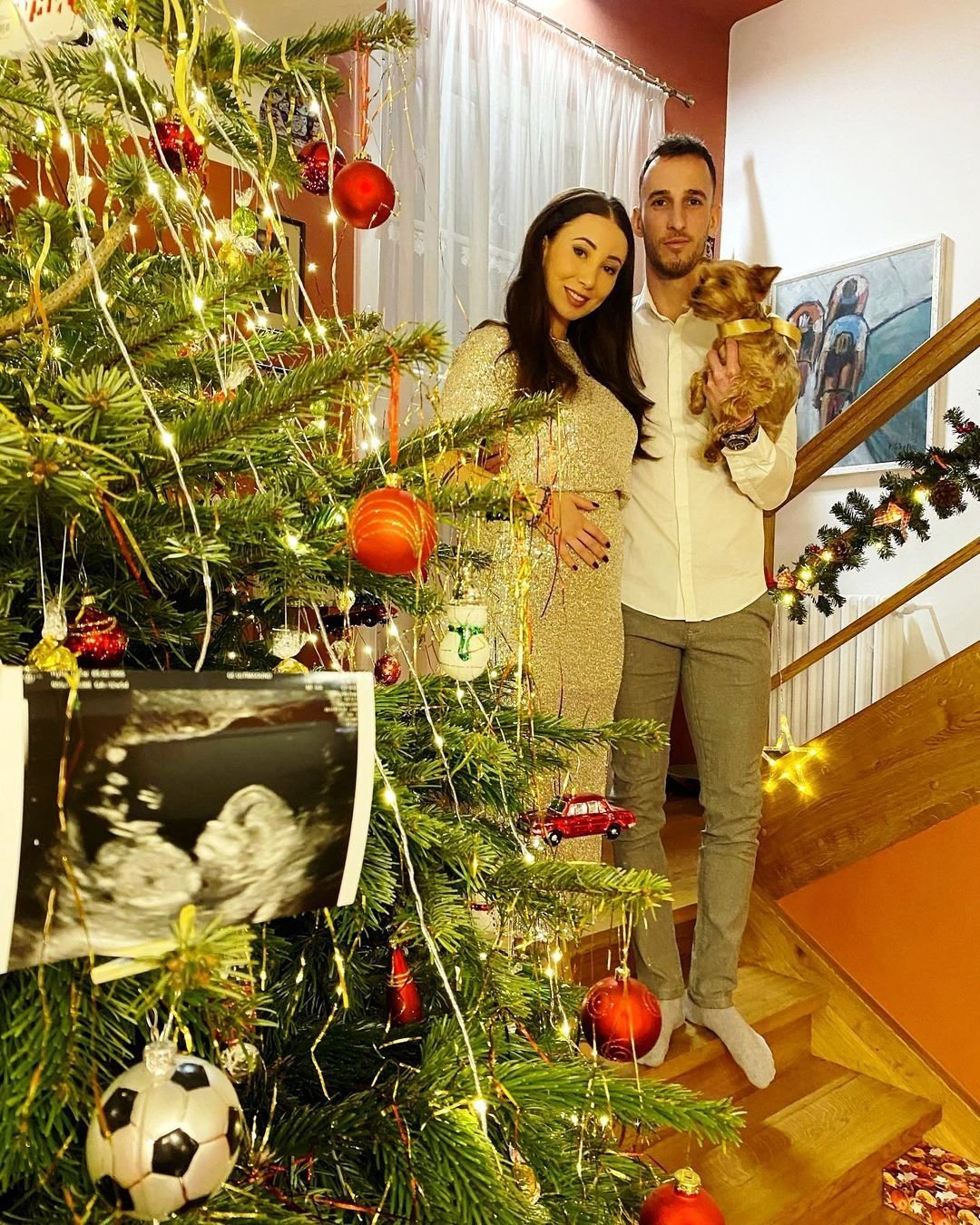 Matěj Hybš (27, fotbalista Plzně) s manželkou Lucií se těší na potomka.