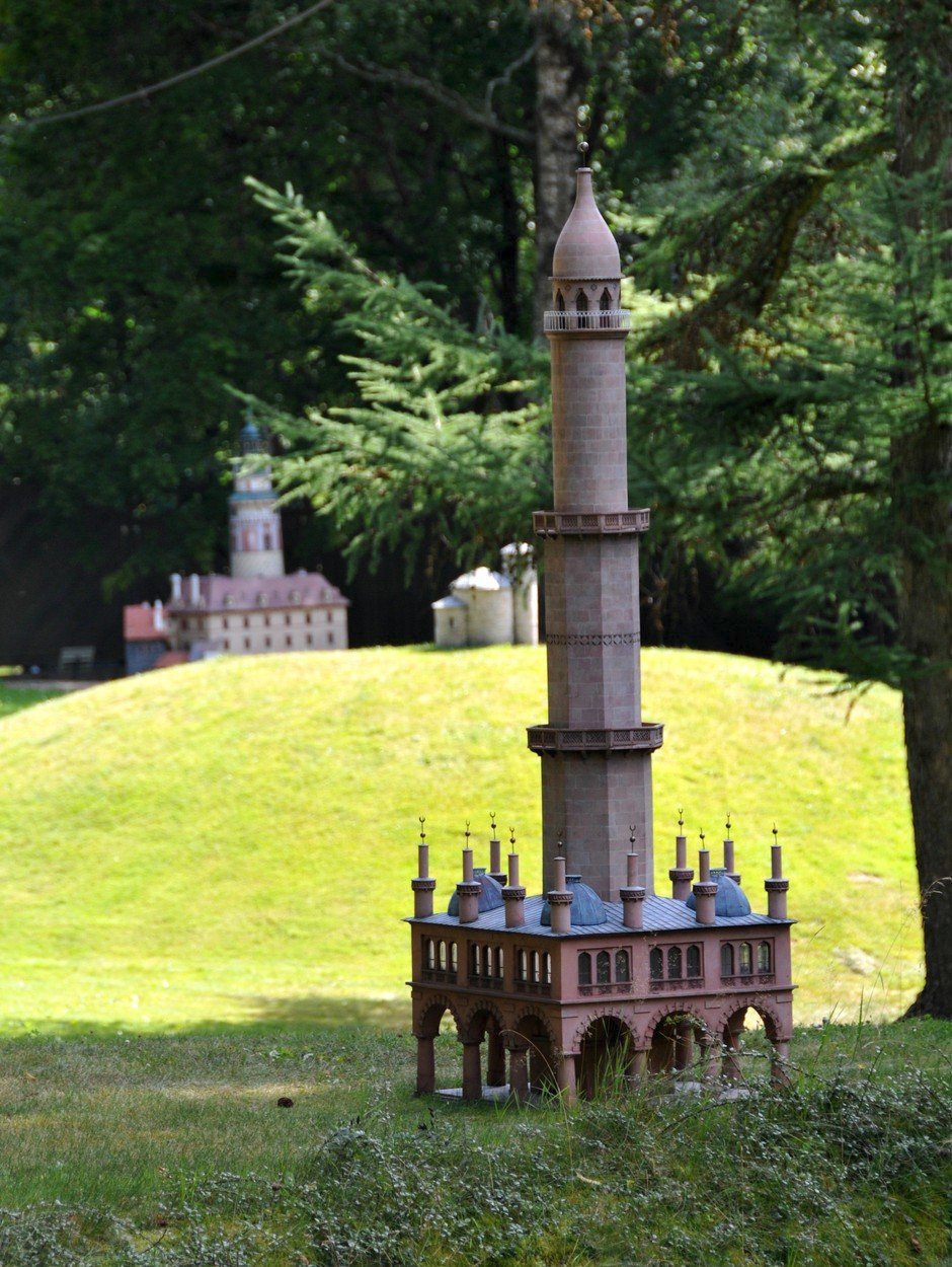 Minaret Lednice - park miniatur Boheminium