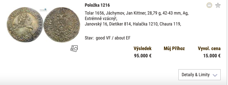 Za mince dostali dědicové 95 tisíc eur (2,4 milionů korun) a 90 tisíc eur (2,3 milionů korun)