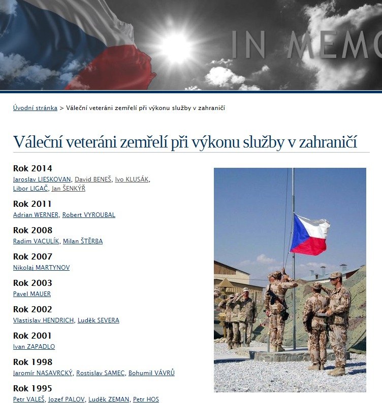 Ministerstvo obrany spustilo nový on-line památník moderních válečných veteránů.