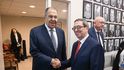 Ministři zahraničí Ruska a Kuby, Sergej Lavrov a Bruno Rodriguez Parrilla, v OSN (24. 9. 2025). Ministři zahraničí Ruska a Kuby, Sergej Lavrov a Bruno Rodriguez Parrilla, v OSN (24. 9. 2025).