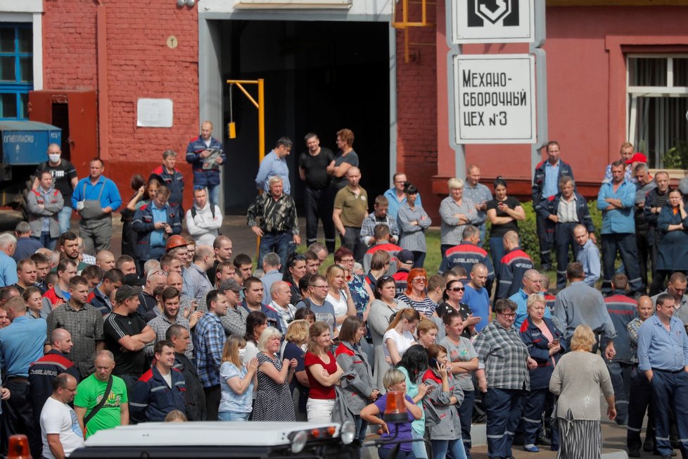 Masivní protesty v běloruském Minsku kvůli výsledkům voleb a sčítání hlasů (14. 8. 2020)