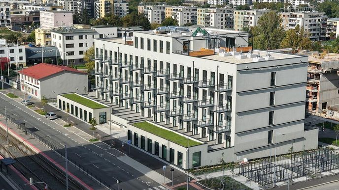 Nájemní bytový dům skupiny Mint v pražském Hloubětíně. Nájemní bytový dům skupiny Mint v pražském Hloubětíně.