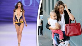 Miranda Kerr je sexy máma i bondgirl v plavkách