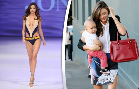 Miranda Kerr je sexy máma i bondgirl v plavkách