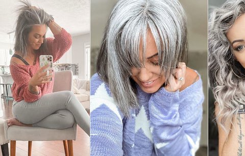 Šedovlasá influencerka (41) skoncovala s barvením vlasů: Zlí lidé jí teď říkají babičko