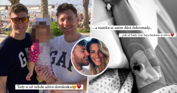 Zatímco Kopřivová leží v nemocnici, Dubovický si užívá na dovolené.