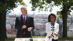 Mirek Topolánek a Condoleezza Rice